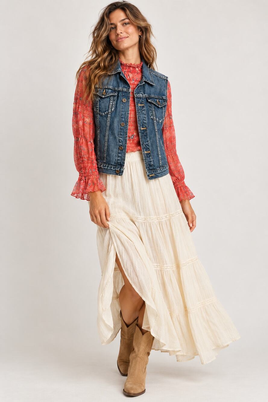 Madewell Denim Trucker Vest Dark Wash Button Front Sleeveless Jean Jacket Size L